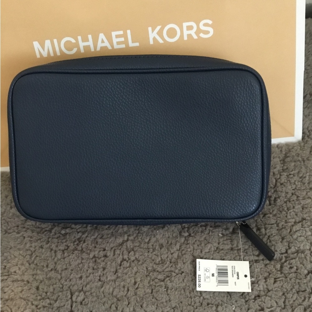 NWT Michael Kors Mens Cooper Tech Travel Organizer- Navy Blue - Picture 2 of 10
